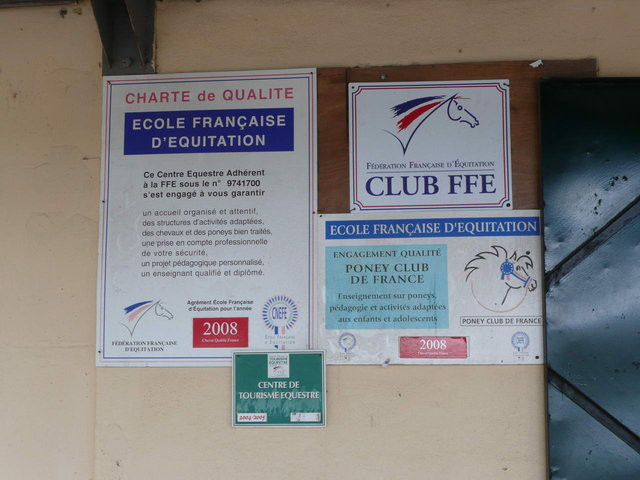 Labels École Française d’Équitation, Club FFE et Tourisme Équestre